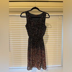 Navy blue with confetti color dress